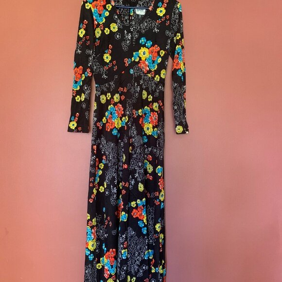 Vintage Henry Allen Montreal 70s Floral Maxi Dress | Size Small-Handmade Canada - Picture 2 of 12